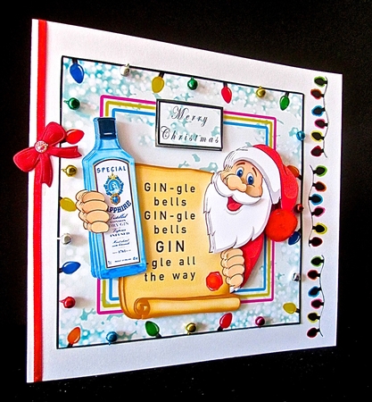 GIN-gle All The Way - Decoupage by Cynthia Massey