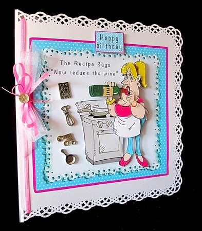The Recipe Says -  Now Reduce The Wine- Decoupage by Cynthia Massey