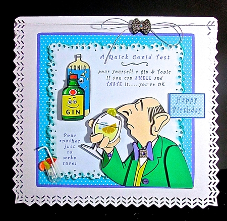 A Quick Covid Test - Decoupage by Cynthia Massey
