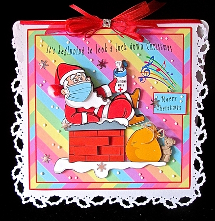 Its Beginning To Look A Lock Down Christmas - Decoupage by Cynthia Massey
