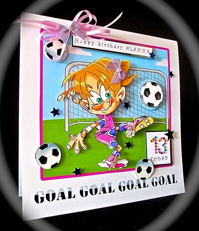 Girls Rule Football - Decoupage by Cynthia Massey