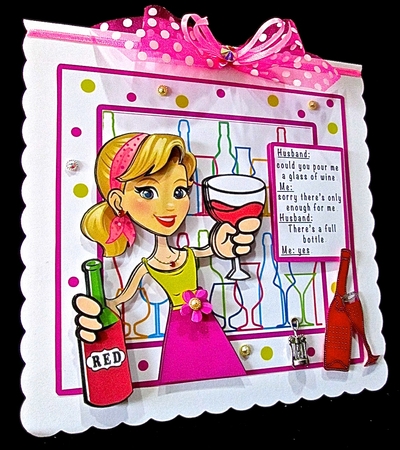 Its MY Wine - Decoupage by Cynthia Massey