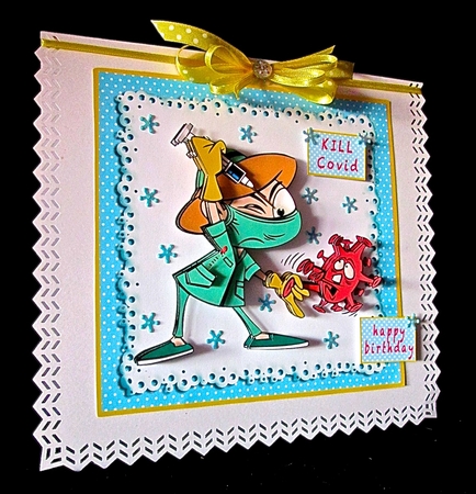 KILL Covid - Decoupage by Cynthia Massey