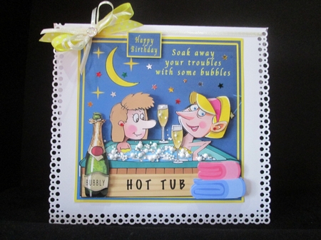 Ladies In The Hot Tub - Decoupage by Cynthia Massey