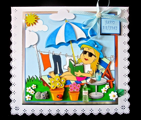 Relax In The Garden - Decoupage by Cynthia Massey