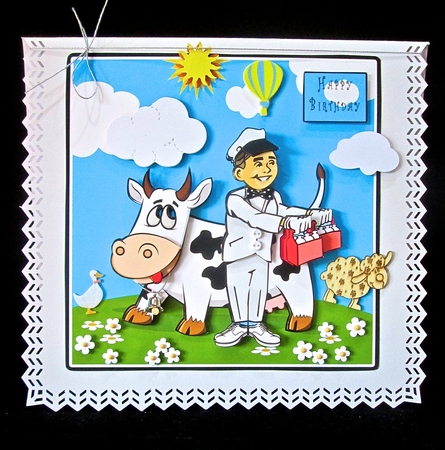 Milkman - Decoupage by Cynthia Massey