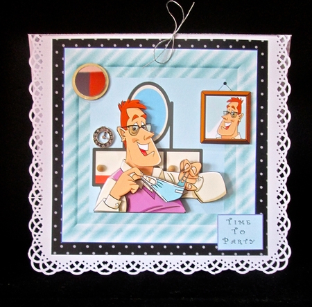 Lets Party Male - Decoupage by Cynthia Massey