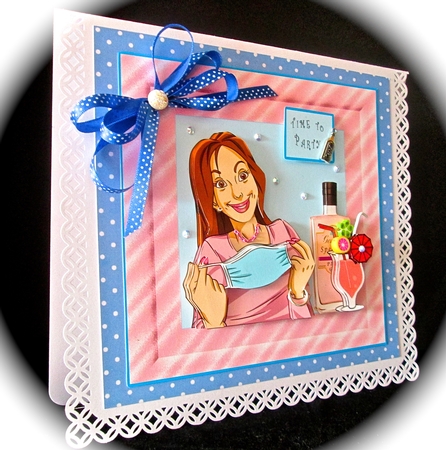 Time To Party Female - Decoupage by Cynthia Massey