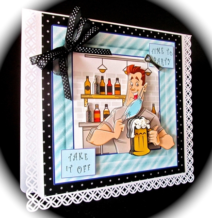 Time To Party Male - Decoupage by Cynthia Massey