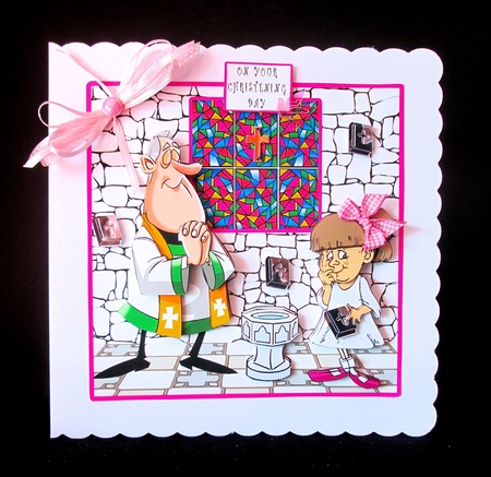 Christening Young Girl - Decoupage by Cynthia Massey