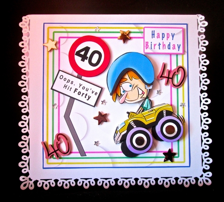 Ooops Youve Hit Forty - Decoupage by Cynthia Massey