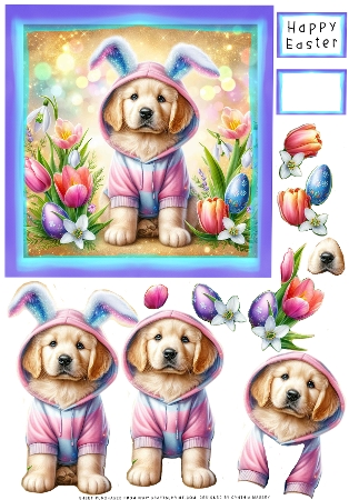 Easter Pup 3 by Cynthia Massey