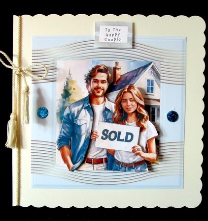House Sold Congratulations - Decoupage by Cynthia Massey