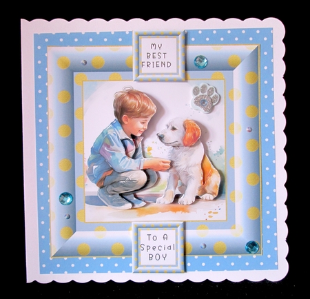 My Best Friend Boy - Decoupage by Cynthia Massey