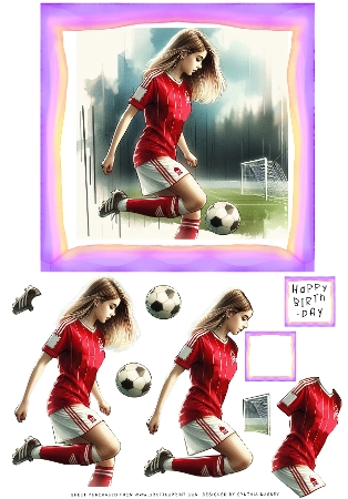 Football Girl CUSTOMER REQUEST by Cynthia Massey