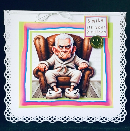 Grumpy Old Man 2 - Decoupage by Cynthia Massey