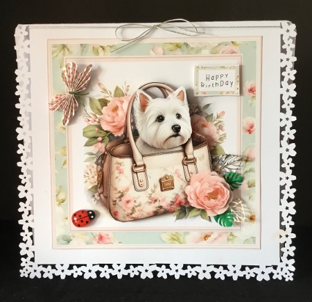 Cute Doggy Bag - Decoupage by Cynthia Massey