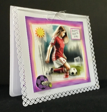 Football Soccer Female - Decoupage by Cynthia Massey
