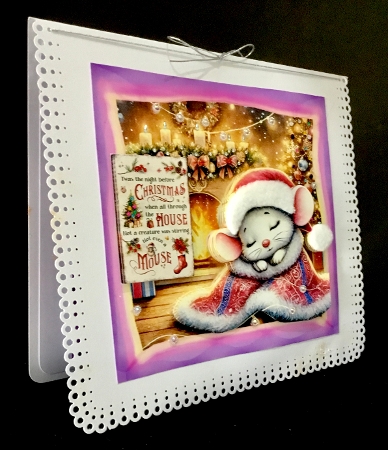 Christmas Mouse 2 - Decoupage by Cynthia Massey