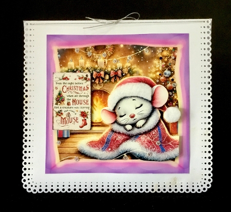 Christmas Mouse 2 - Decoupage by Cynthia Massey