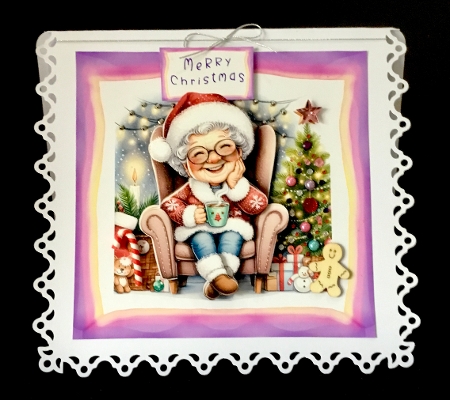 Christmas Chair Female - Decou[page by Cynthia Massey