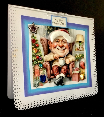 Christmas Chair Male - Decoupage by Cynthia Massey