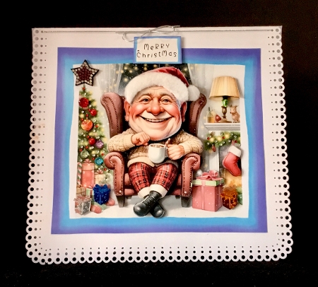 Christmas Chair Male - Decoupage by Cynthia Massey