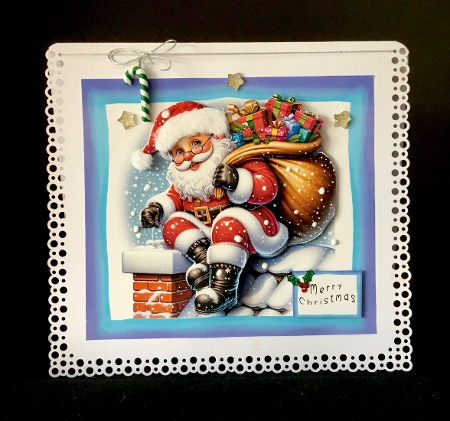 RooFtop Santa 1 - Decoupage by Cynthia Massey
