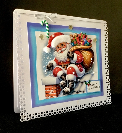 RooFtop Santa 1 - Decoupage by Cynthia Massey