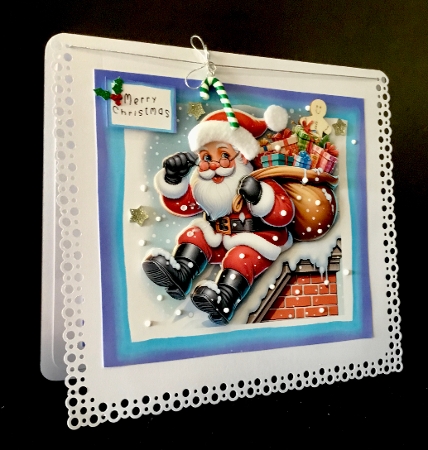 RoofTop Santa 2 - Decoupage by Cynthia Massey