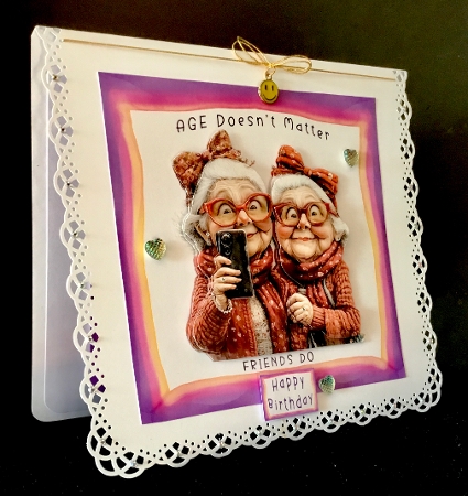 Age Doesnt Matter, Friends Do - Decoupage by Cynthia Massey