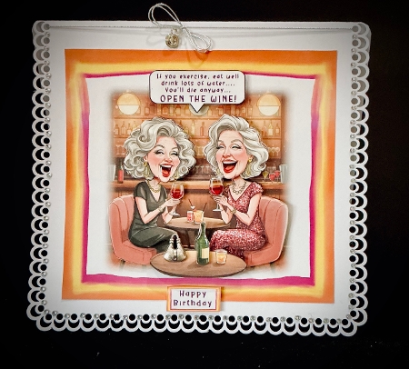 Open The Wine - Decoupage by Cynthia Massey