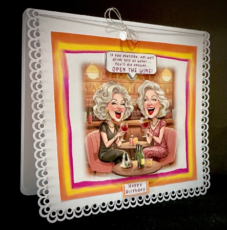 Open The Wine - Decoupage by Cynthia Massey