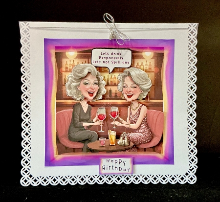 Lets Drink Responsibly - Decoupage by Cynthia Massey