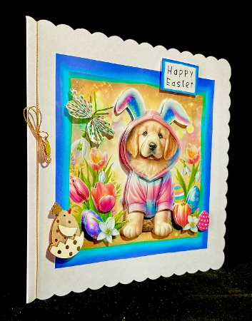 Easter Puppy - Decoupage by Cynthia Massey