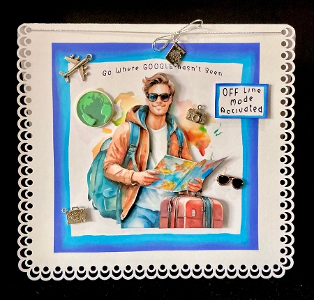 Go Where Google Hasnt Been - Decoupage by Cynthia Massey