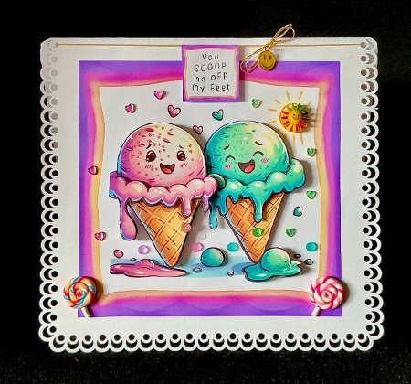 You Scoop Me Off My Feet - Decoupage by Cynthia Massey