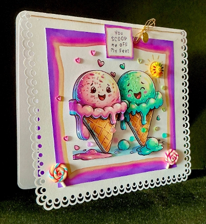 You Scoop Me Off My Feet - Decoupage by Cynthia Massey