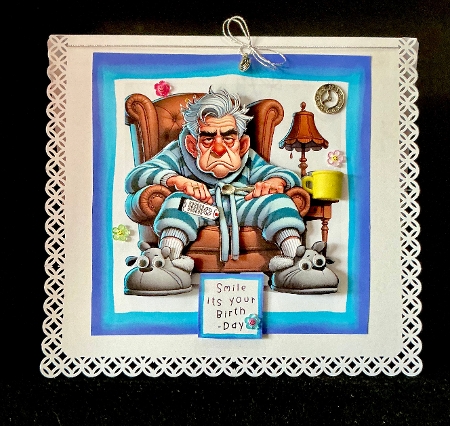 Dads Been Watching The News Again - Decoupage by Cynthia Massey