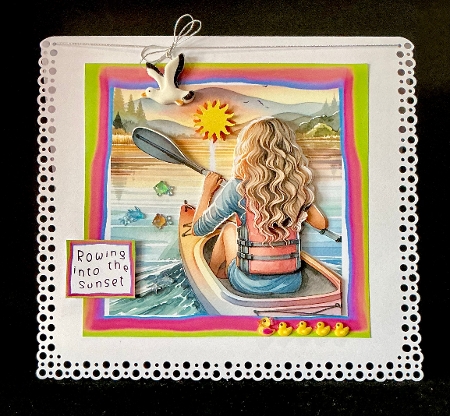 Rowing Into The Sunset by Cynthia Massey