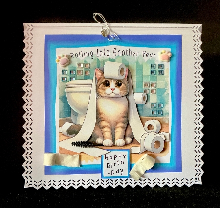 Rolling Into Another Year - Decoupage by Cynthia Massey