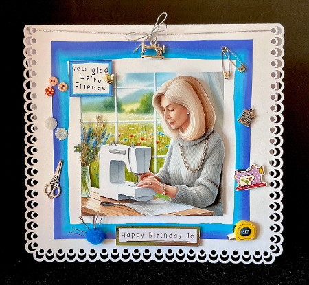 Sew Glad Were Friends - Decoupage by Cynthia Massey