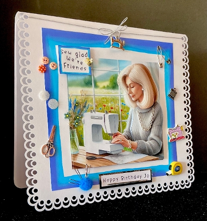 Sew Glad Were Friends - Decoupage by Cynthia Massey