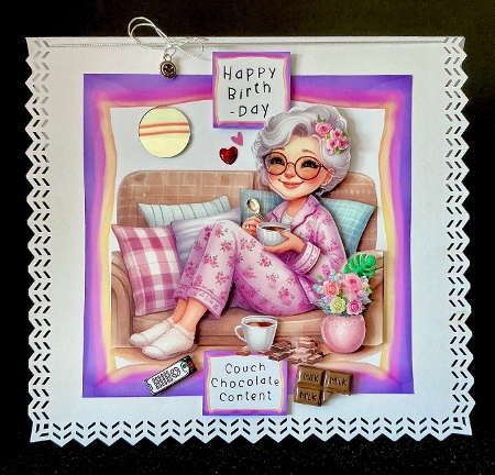 Couch-Chocolate-Content - Decoupage by Cynthia Massey