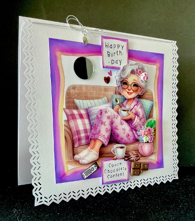 Couch-Chocolate-Content - Decoupage by Cynthia Massey