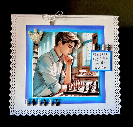 Chess-Master Of The Mid-Game - Decoupage by Cynthia Massey