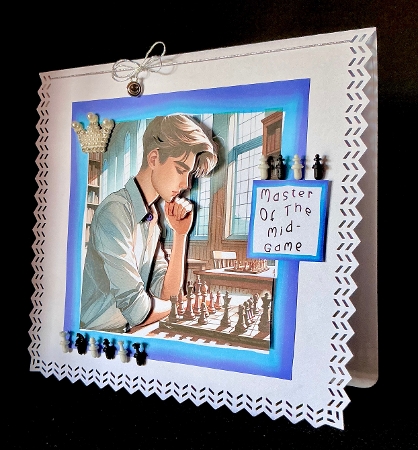 Chess-Master Of The Mid-Game - Decoupage by Cynthia Massey