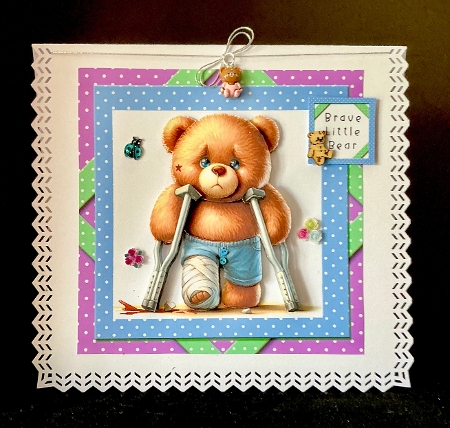 Brave Little Bear - Decoupage by Cynthia Massey