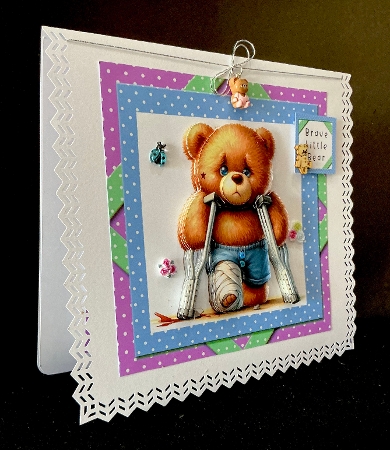 Brave Little Bear - Decoupage by Cynthia Massey