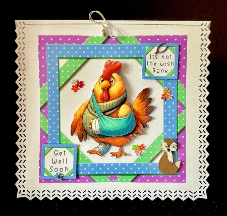 Ouch Get Well Soon - Decoupage by Cynthia Massey